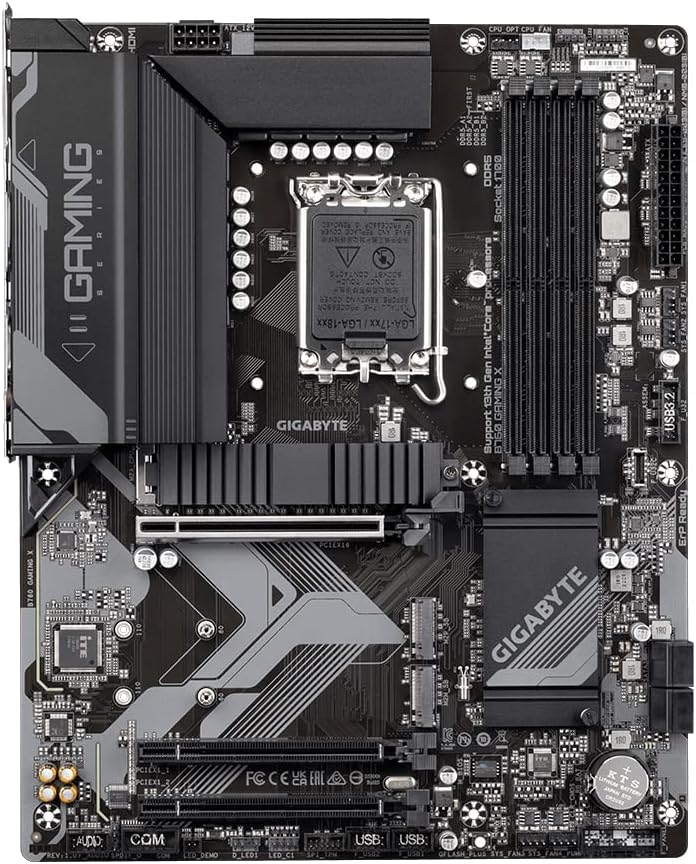 Gigabyte B760 GAMING X Motherboard - Supports Intel Core 14th Gen CPUs, 8+1+1 Phases Digital VRM, up to 7600MHz DDR5 (OC), 3xPCIe 4.0 M.2, 2.5GbE LAN, USB 3.2 Gen 2