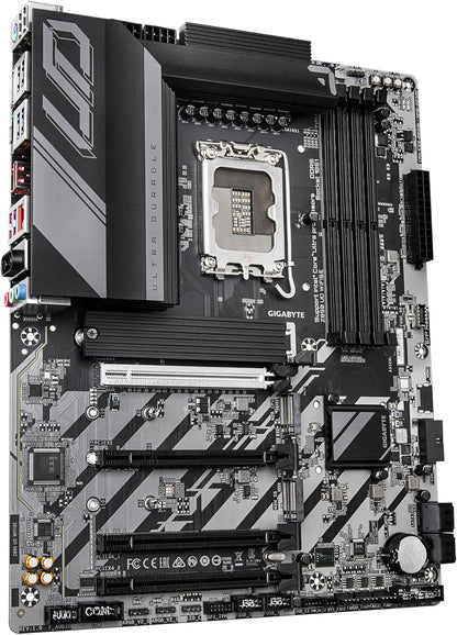 GIGABYTE Z890 UD WIFI6E Motherboard - Supports Intel Core Ultra (Series 2) CPUs, 12+1+2 phases VRM, up to 8800MHz DDR5 (OC), 1xPCIe 5.0 + 2xPCIe 4.0, Wi-Fi 6E, 2.5GbE LAN, Thunderbolt 4