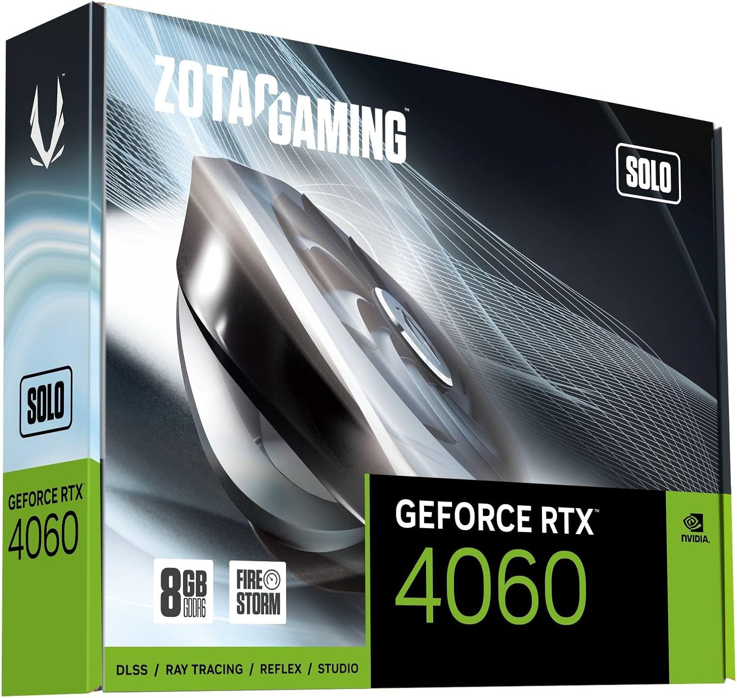 ZOTAC GAMING GeForce RTX 4060 8GB Solo DLSS 3 8GB GDDR6 128-bit 17 Gbps PCIE 4.0 Super Compact Gaming Graphics Card, ZT-D40600G-10L