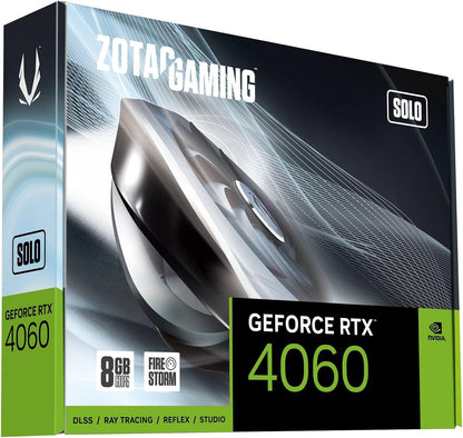 ZOTAC GAMING GeForce RTX 4060 8GB Solo DLSS 3 8GB GDDR6 128-bit 17 Gbps PCIE 4.0 Super Compact Gaming Graphics Card, ZT-D40600G-10L
