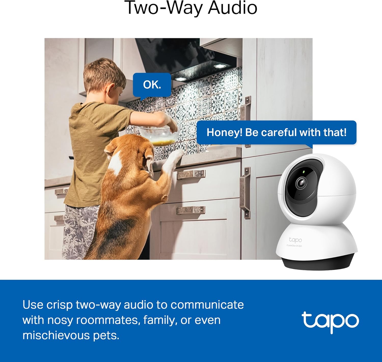 Pan/Tilt AI Home Security Wi-Fi Camera