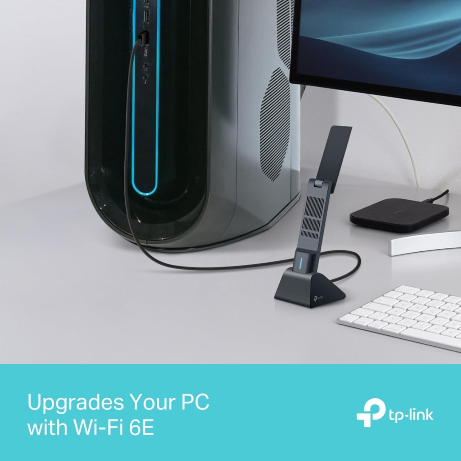 TP-Link AXE5400 Wi-Fi 6E Multi-Angle High Gain Tri-Band Wireless USB 3.0 Adapter, 6 GHz band, Works with Windows 11/10, Flexible & Easy Installation (Archer TXE70UH)