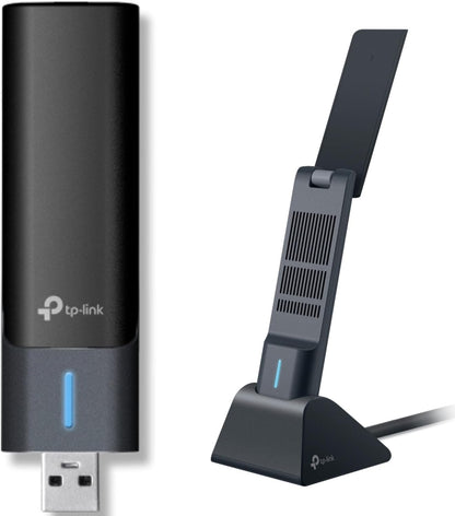 TP-Link AXE5400 Wi-Fi 6E Multi-Angle High Gain Tri-Band Wireless USB 3.0 Adapter, 6 GHz band, Works with Windows 11/10, Flexible & Easy Installation (Archer TXE70UH)