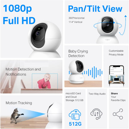 Pan/Tilt Home Security Wi-Fi Camera