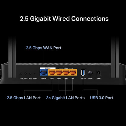 TP-Link Archer BE230 Router WiFi 7 BE3600Mbps, WiFi Router, 2.5G Ports, USB 3.0 Port, Maximized Coverage, VPN Router, Internet Booster Routers, WiFi Booster, HomeShield Security, Easy Setup,EasyMesh