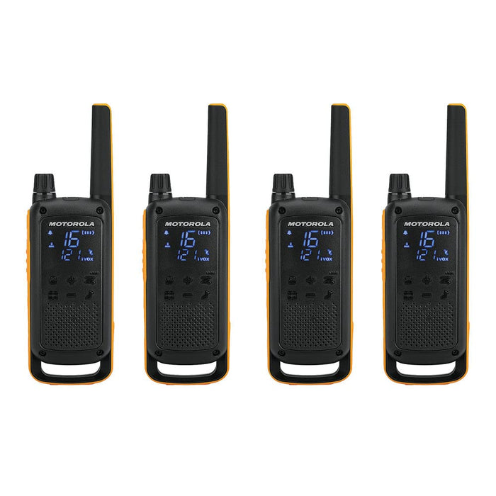 Motorola Talkabout T82 Extreme PMR446 2-Way Walkie Talkie Radio Quad Pack - Yellow / Black Yellow/Black T82 Extreme Quad Pack Walkie Talkie