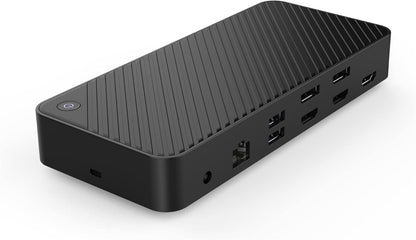 Hypertec 4K/UHD Triple Display 3xHDMI/2xDisplayPort USB-A/USB-C Docking Station, 100W PD - Windows, Apple OS and Chrome OS Compatible