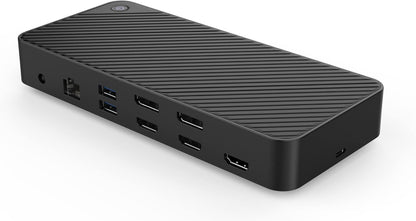 Hypertec 4K/UHD Triple Display 3xHDMI/2xDisplayPort USB-A/USB-C Docking Station, 100W PD - Windows, Apple OS and Chrome OS Compatible