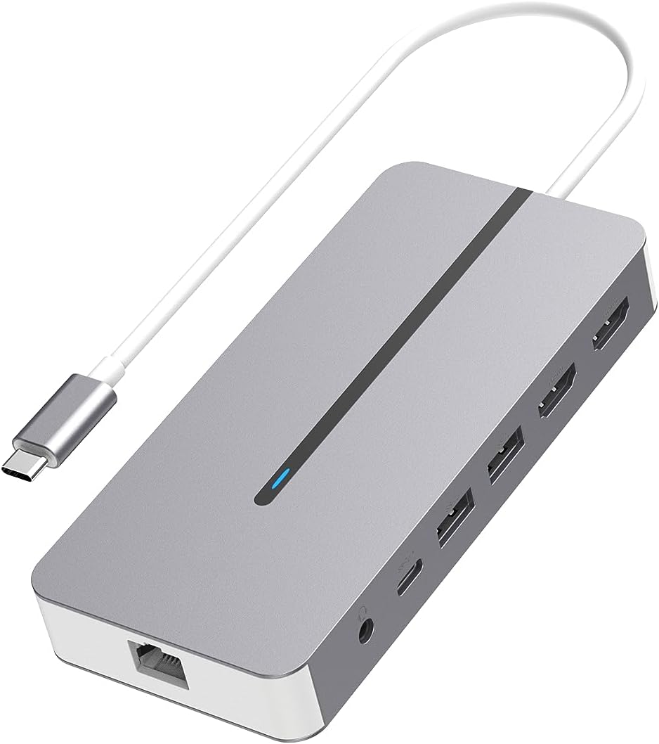 Hypertec ProDockMac - Universal USB-C Dock for Apple MacBook Extended Display with Dual HDMI, Gigabit Ethernet, 2 X USB A, 100W Power Delivery.