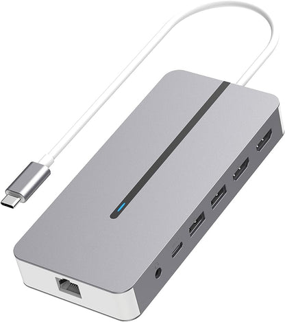 Hypertec ProDockMac - Universal USB-C Dock for Apple MacBook Extended Display with Dual HDMI, Gigabit Ethernet, 2 X USB A, 100W Power Delivery.