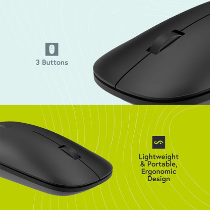 Styletech Silent Multi-Mode Wireless Mouse - Black