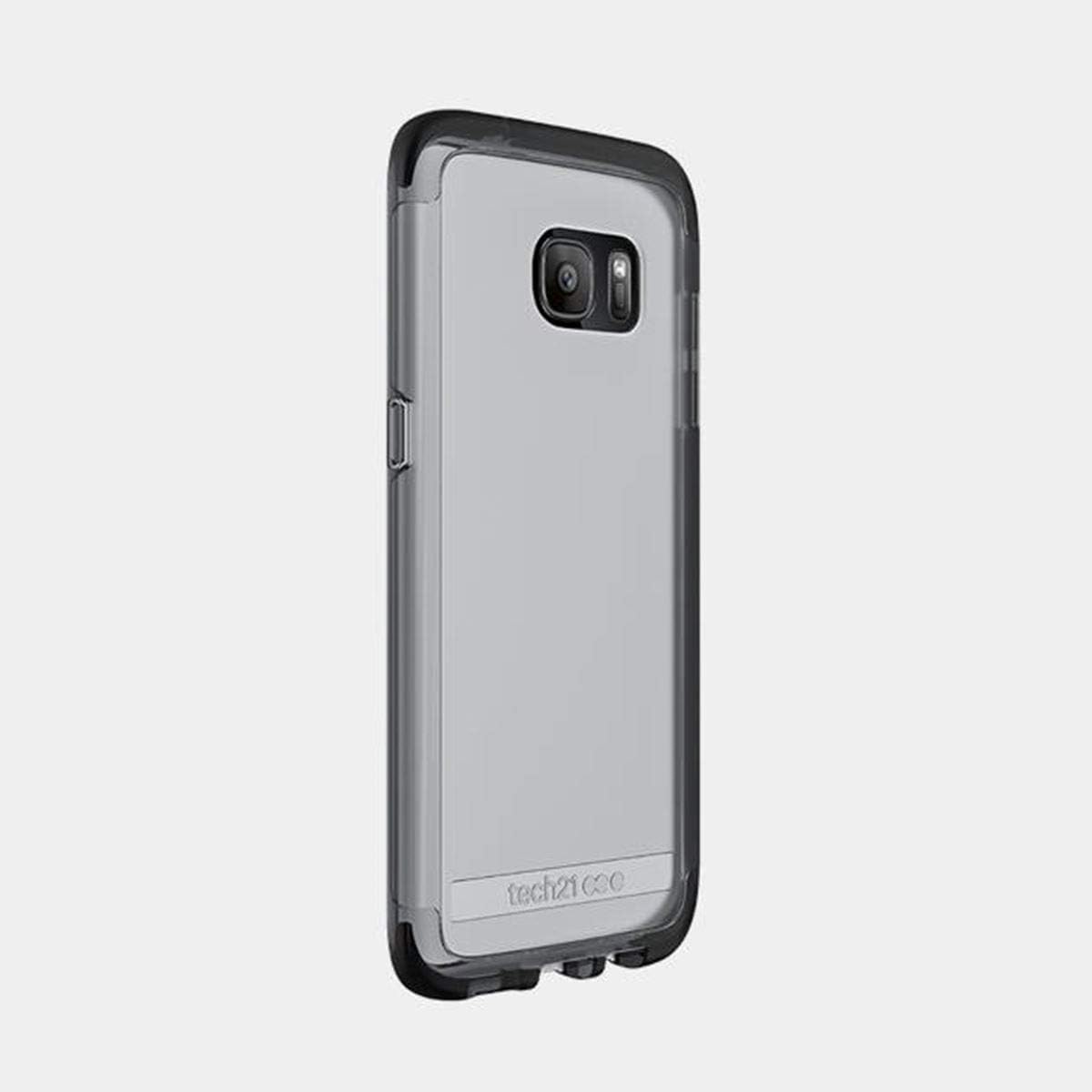 Tech21 Evo Frame Durable Impact Resistant Case Cover with FlexShock Technology for Samsung Galaxy S7 Edge - Smokey/Black