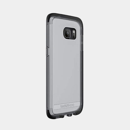 Tech21 Evo Frame Durable Impact Resistant Case Cover with FlexShock Technology for Samsung Galaxy S7 Edge - Smokey/Black