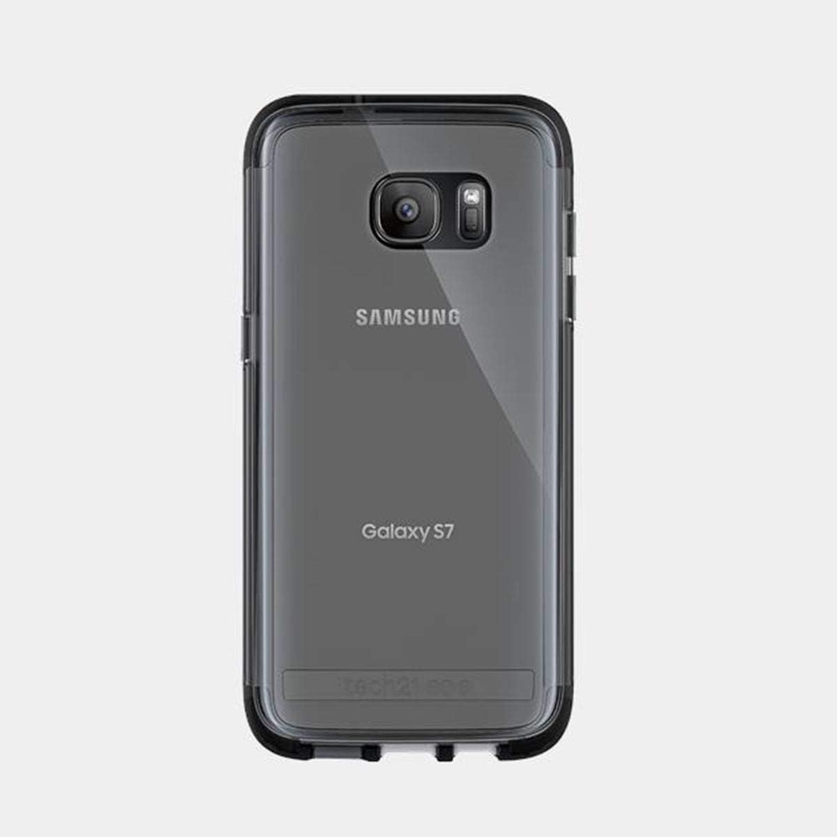 Tech21 Evo Frame Durable Impact Resistant Case Cover with FlexShock Technology for Samsung Galaxy S7 Edge - Smokey/Black