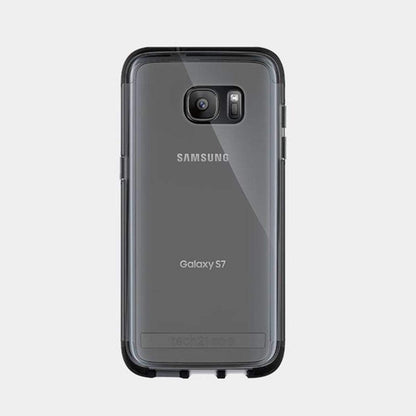 Tech21 Evo Frame Durable Impact Resistant Case Cover with FlexShock Technology for Samsung Galaxy S7 Edge - Smokey/Black