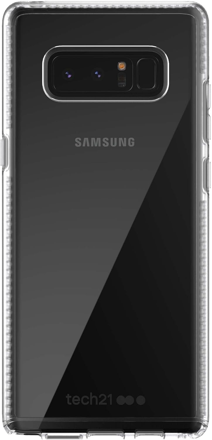 Tech21 T21-5763 Pure Clear Case for Note 8 - Ultra Thin Back Cover with BulletShield Protection - Pure Clear - Transparent Clear/White Pure Clear