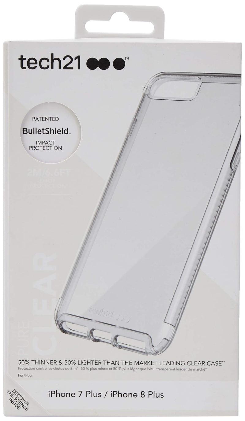 Tech21 Pure Clear - Protective Phone Case for iPhone 7 Plus / 8 Plus - 5.5 inches