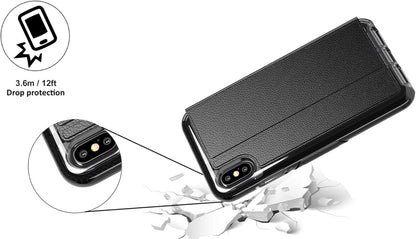 Tech21 Protective Wallet Case for Apple iPhone XR Magnetic Closing Cover with Card Storage - Evo Wallet - Black