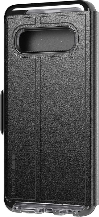 tech21 Protective Wallet Case for Samsung Galaxy S10 Magnetic Closing Cover with Card Storage - Evo Wallet - Black