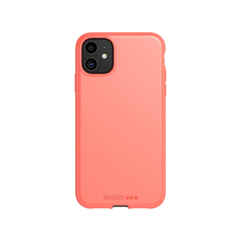 Tech21 Studio Colour Apple iPhone 11, Lightweight Thin Protective Hardshell Cover - Coral