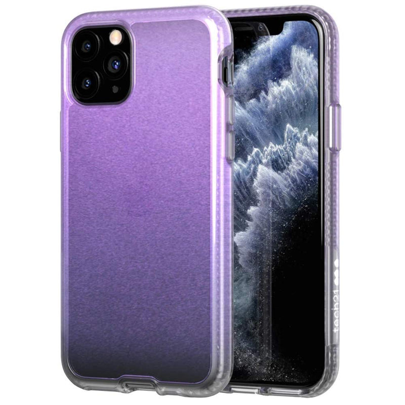 Tech21 Protective Apple iPhone 11 Pro Max Case Ultra-Thin Iridescent Back Cover with BulletShield - Pure Shimmer - Pink