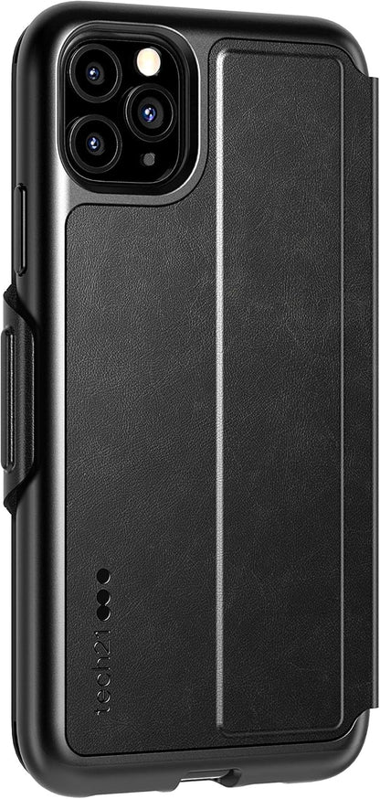 Tech21 Protective Wallet Case for Apple iPhone 11 Pro Max Magnetic Closing Cover with Card Storage - Evo Wallet - Black