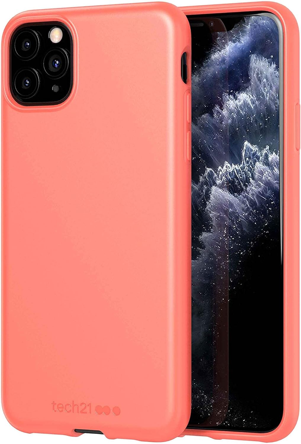 Tech21 Studio Colour Apple iPhone 11 Pro Max, Lightweight Thin Protective Hardshell Cover - Coral