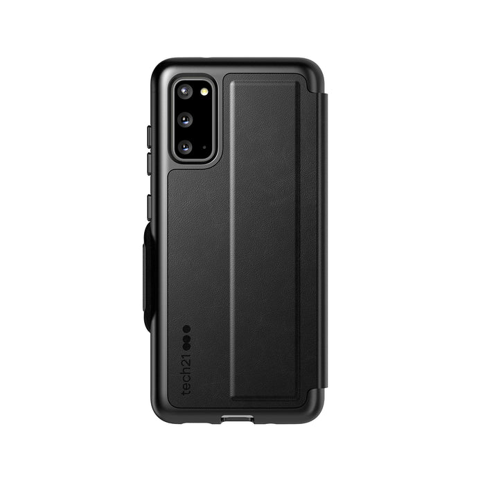 tech21 EvoWallet Phone Case for Samsung Galaxy S20 with Card Storage 3.6 Meter Drop Protection, Black - 6.2 inches