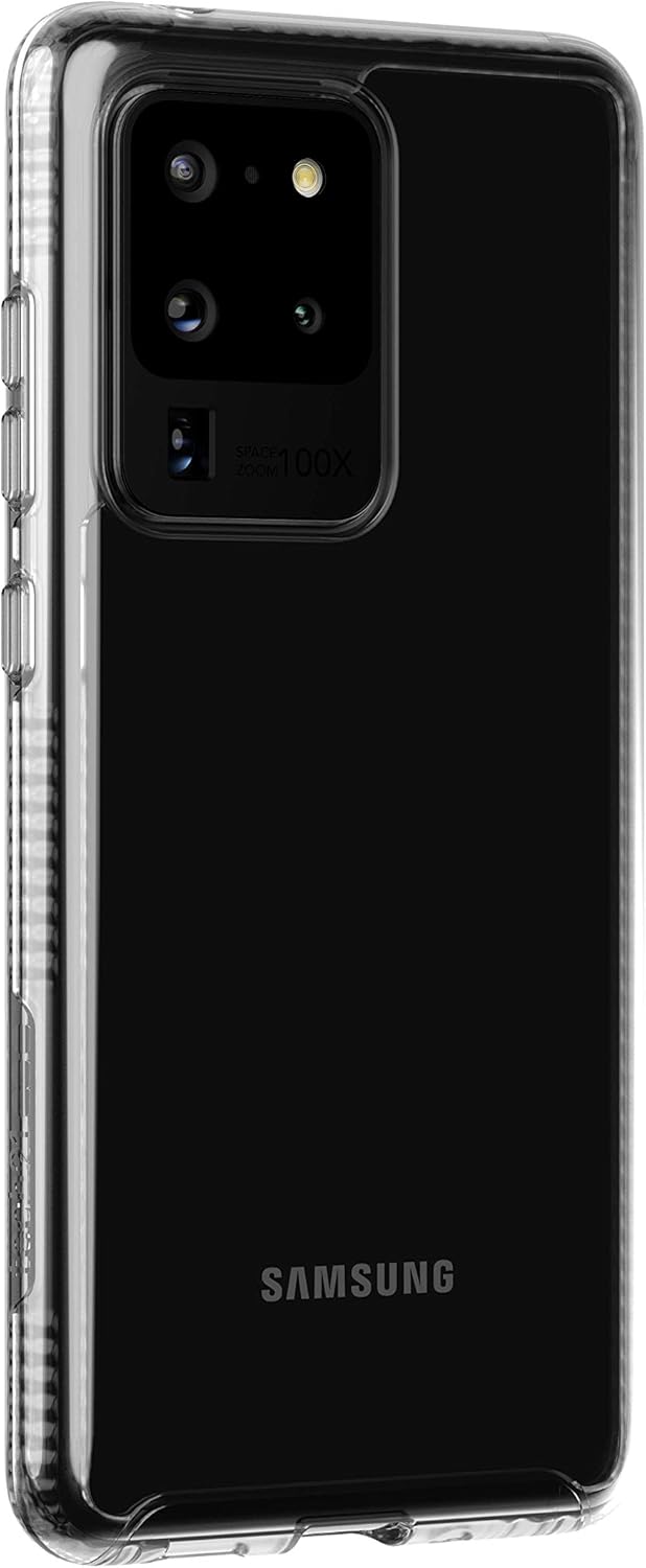 Tech21 Pure Clear Phone Case for Samsung Galaxy S20 Ultra Self-Healing Case 10 ft Drop Protection with Antimicrobial Properties – Clear,T21-7704 Clear Galaxy S20 Ultra