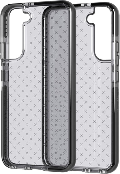 Tech21 Evo Check for Samsung Galaxy S22 Plus – Protective Phone Case with 16ft Multi-Drop Protection Smokey Black Galaxy S22+ Smokey Black