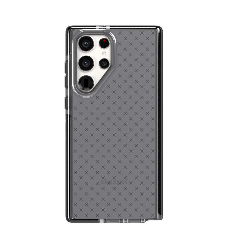 Tech21 Evo Check for Samsung Galaxy S22 Ultra – Protective Phone Case with 16ft Multi-Drop Protection Smokey Black Galaxy S22 Ultra Smokey Black