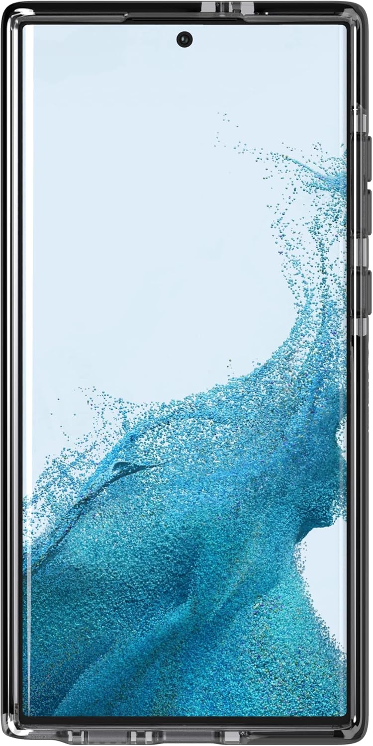 Tech21 Evo Check for Samsung Galaxy S22 Ultra – Protective Phone Case with 16ft Multi-Drop Protection Smokey Black Galaxy S22 Ultra Smokey Black