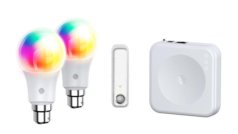 EUK- 2x Colour B22 & Motion Sensor w/Hub