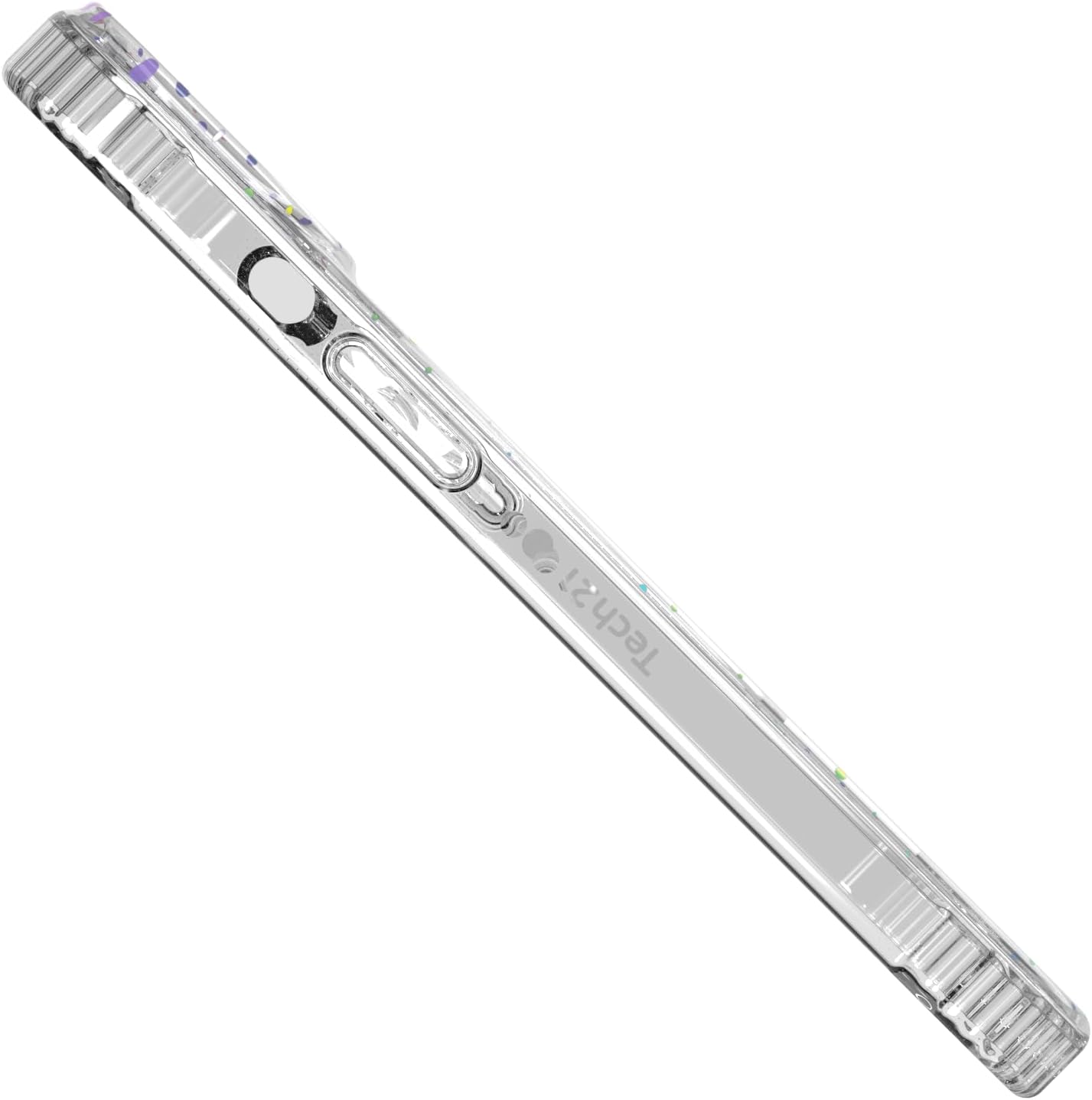 Tech21 Evo Sparkle hoesje voor iPhone 14 - Geschikt voor MagSafe - Standaard telefoonhoesje - TPU materiaal - Transparant/Holografisch Glitter - Onafhankelijk bewezen valbescherming: 3.6m