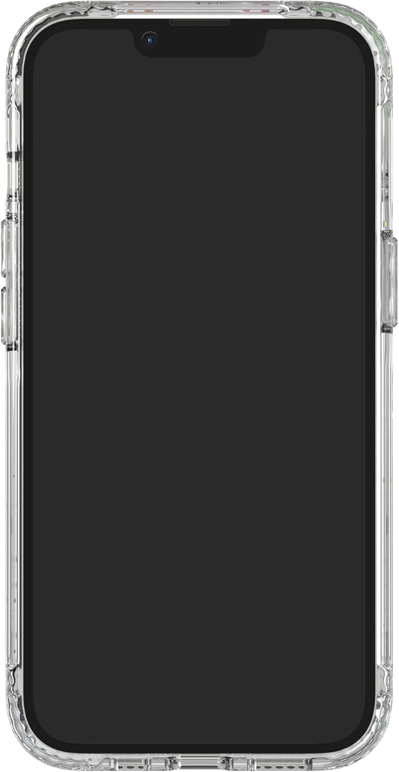 Tech21 Evo Sparkle hoesje voor iPhone 14 - Geschikt voor MagSafe - Standaard telefoonhoesje - TPU materiaal - Transparant/Holografisch Glitter - Onafhankelijk bewezen valbescherming: 3.6m