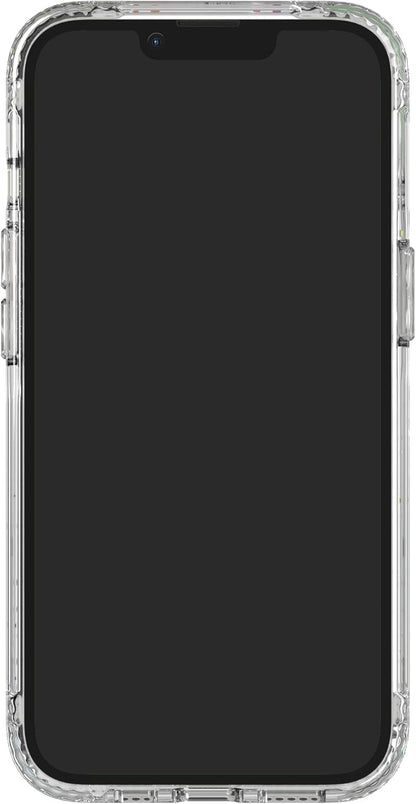 Tech21 Evo Sparkle hoesje voor iPhone 14 - Geschikt voor MagSafe - Standaard telefoonhoesje - TPU materiaal - Transparant/Holografisch Glitter - Onafhankelijk bewezen valbescherming: 3.6m