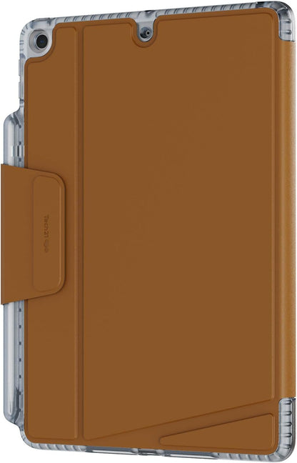 Tech21 EvoFolio case for iPad 7th/8th/9th Gen - Impact Protection, iPad case with Multi-Angle Viewing, Wake/Sleep Cover - Tan