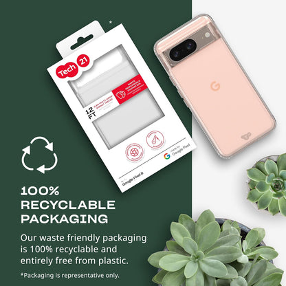 tech21 Evo Clear hoesje voor Goole Pixel 8 - Impact Protection Case - Slim Fit - Transparant