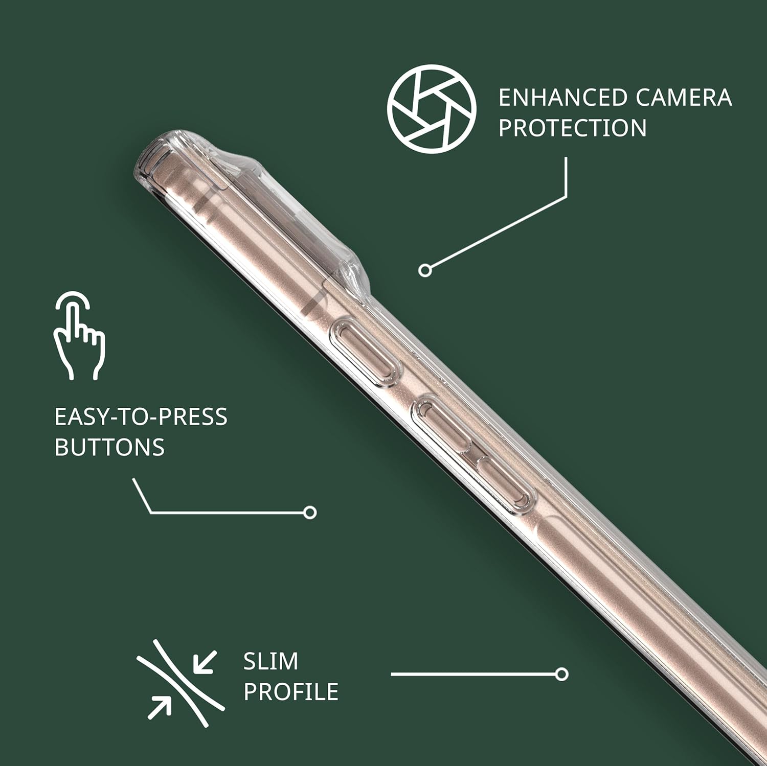 tech21 Evo Clear hoesje voor Goole Pixel 8 - Impact Protection Case - Slim Fit - Transparant