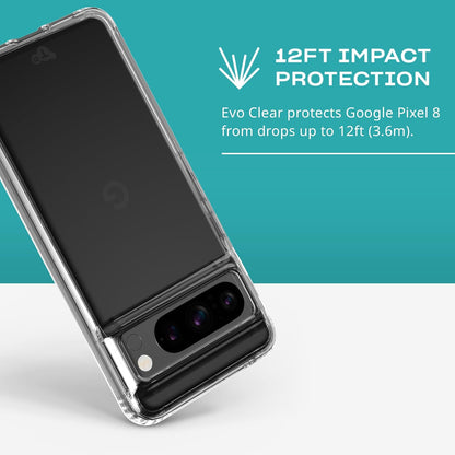 tech21 Evo Clear case for Google Pixel 8 Pro - Impact Protection Case - Slim Fit - Transparent