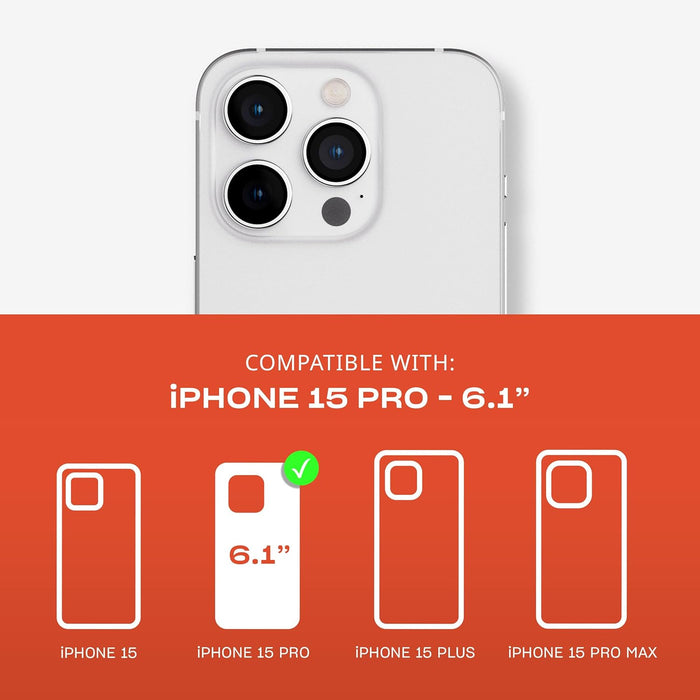 Tech21 Evo Crystal Kick case for iPhone 15 Pro - Compatible with MagSafe - Impact Protection Case - Obsidian Black