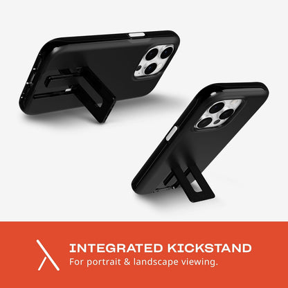 Tech21 Evo Crystal Kick case for iPhone 15 Pro - Compatible with MagSafe - Impact Protection Case - Obsidian Black