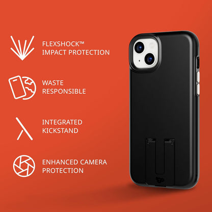 Tech21 Evo Crystal Kick case for iPhone 15 Plus - Compatible with MagSafe - Impact Protection Case - Obsidian Black