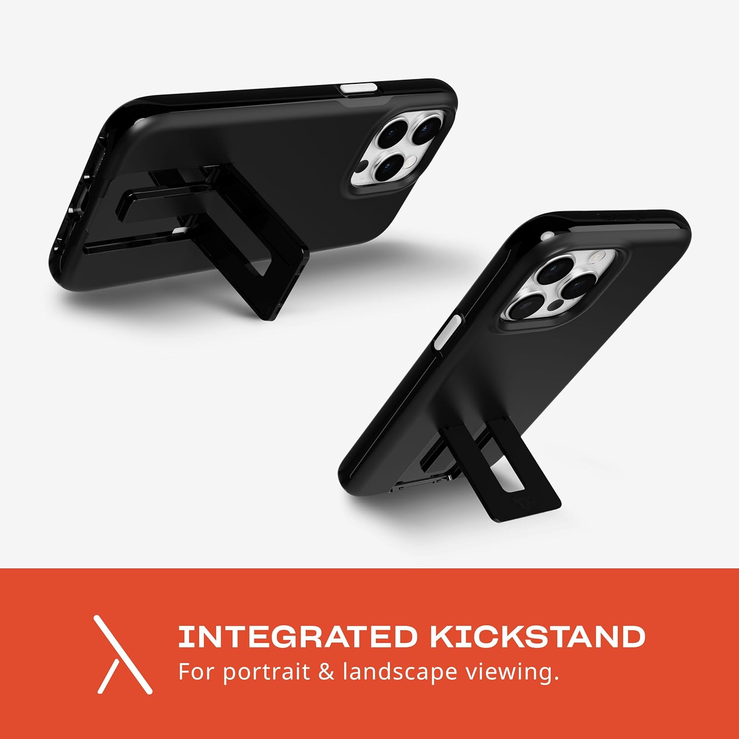 Tech21 Evo Crystal Kick case for iPhone 15 Pro Max - Compatible with MagSafe - Impact Protection Case - Obsidian Black