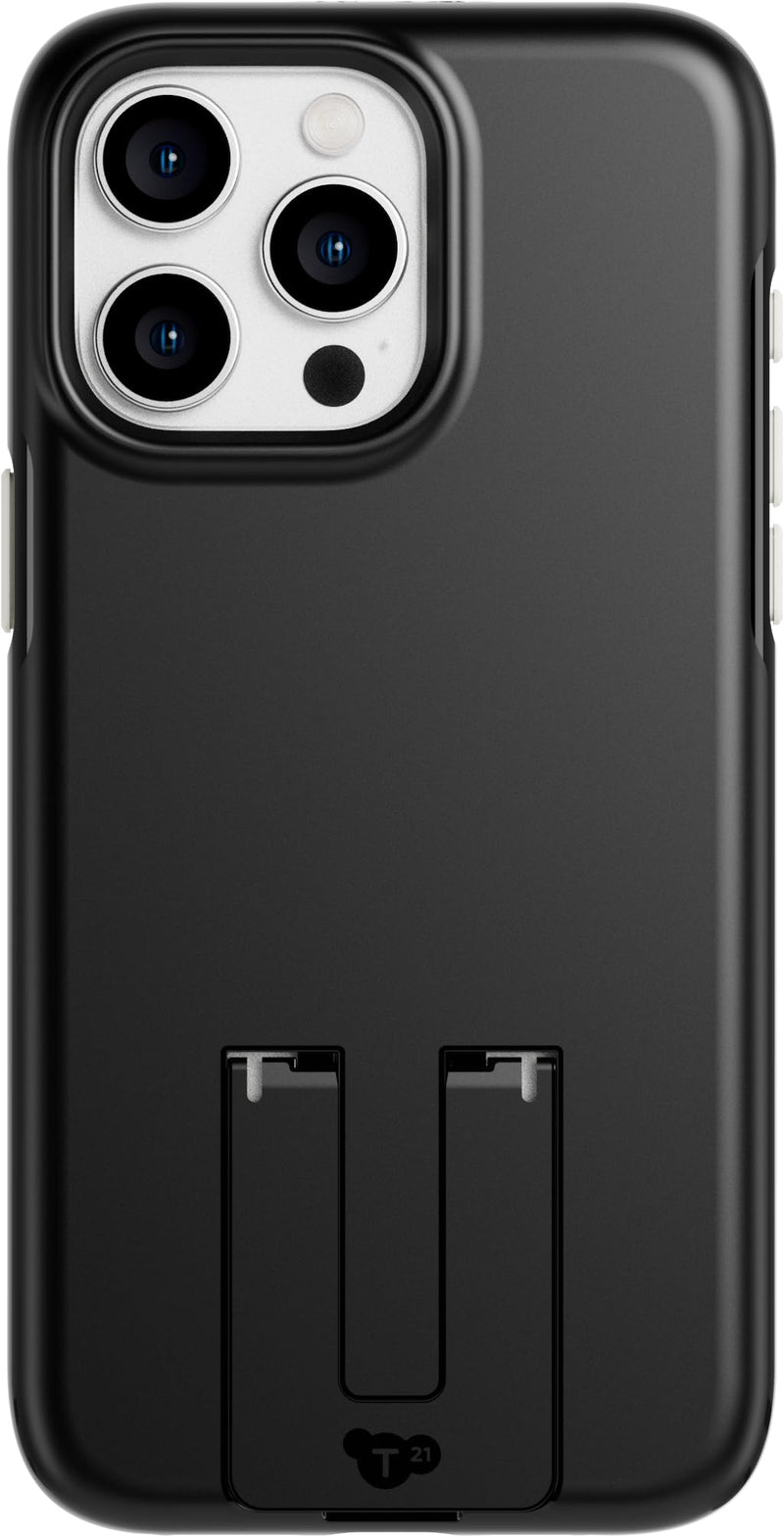 Tech21 Evo Crystal Kick case for iPhone 15 Pro Max - Compatible with MagSafe - Impact Protection Case - Obsidian Black