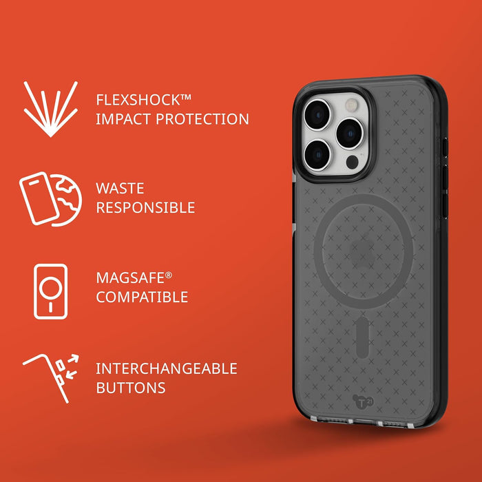 tech21 Evo Check case for iPhone 15 Pro Max - Compatible with MagSafe - Impact Protection Case