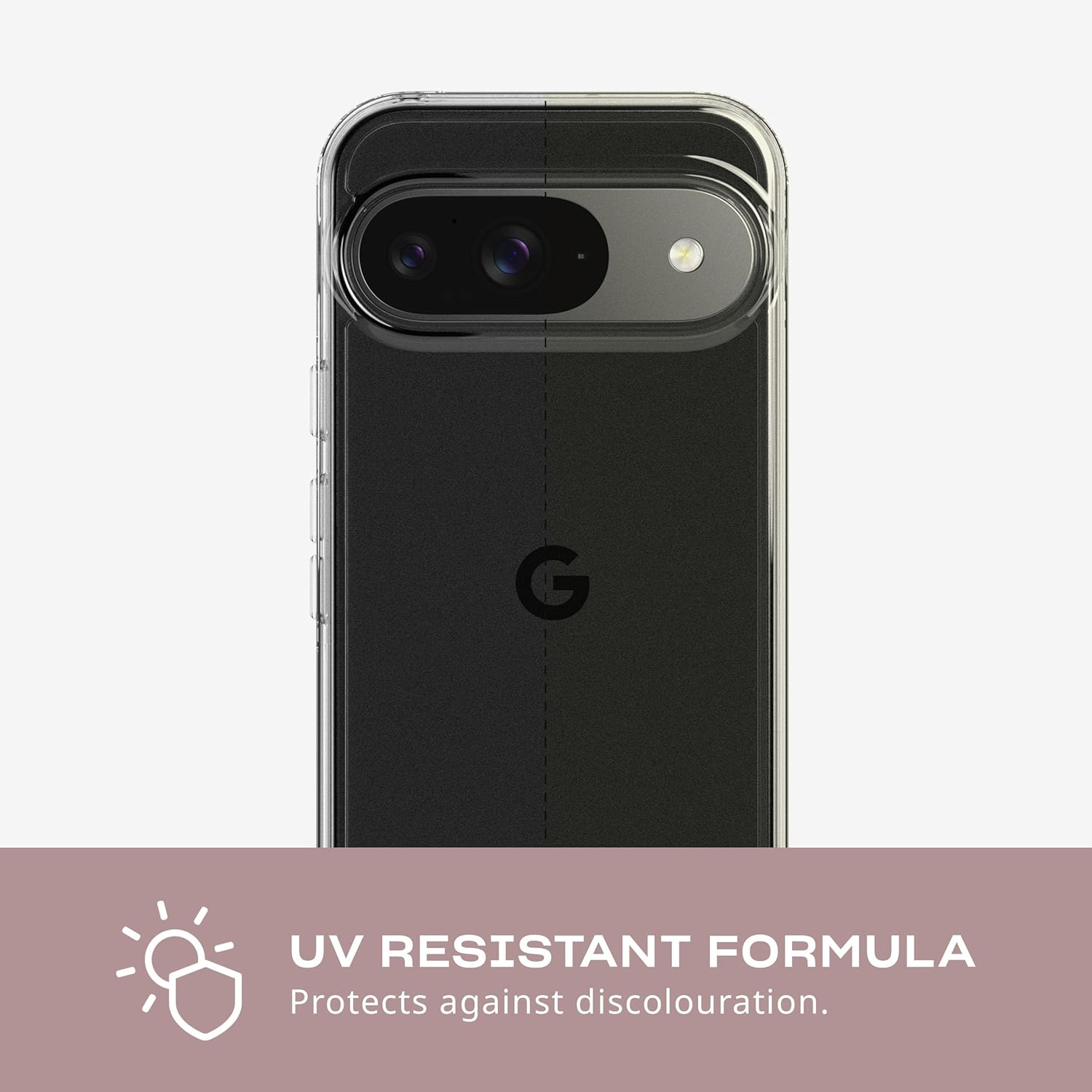 Tech21 EvoClear Hoesje voor Goole Pixel 9/9 Pro - slagbescherming - valbescherming - anti-vergeling - transparant hoesje