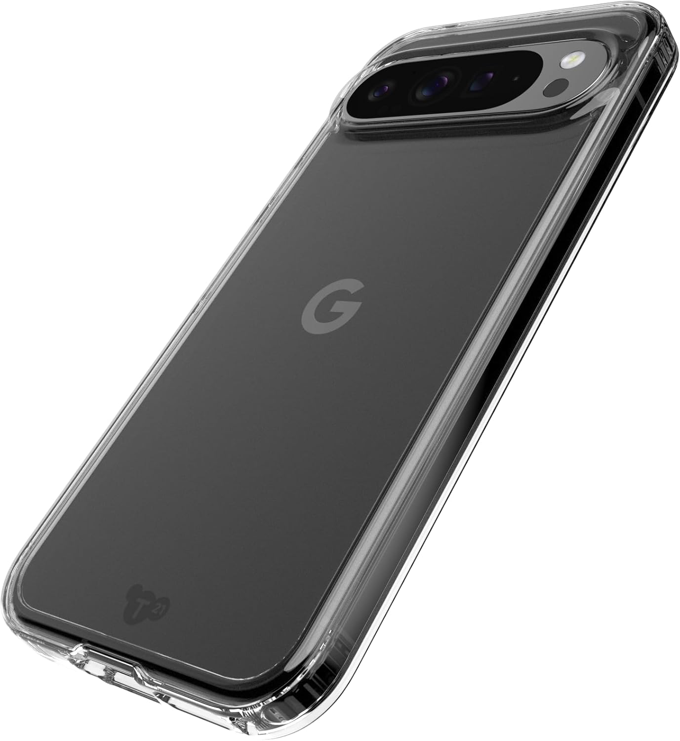 Tech21 EvoClear Hoesje voor Google Pixel 9 Pro XL - Bescherming tegen stoten - Anti-vergeling - Transparant Hoesje