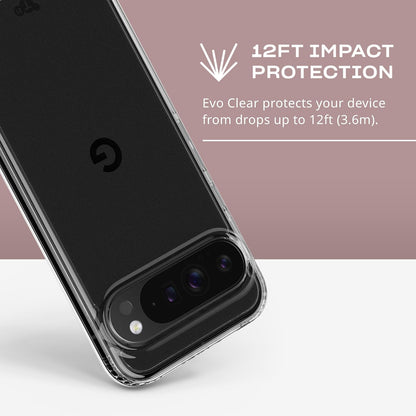 Tech21 EvoClear Hoesje voor Google Pixel 9 Pro XL - Bescherming tegen stoten - Anti-vergeling - Transparant Hoesje