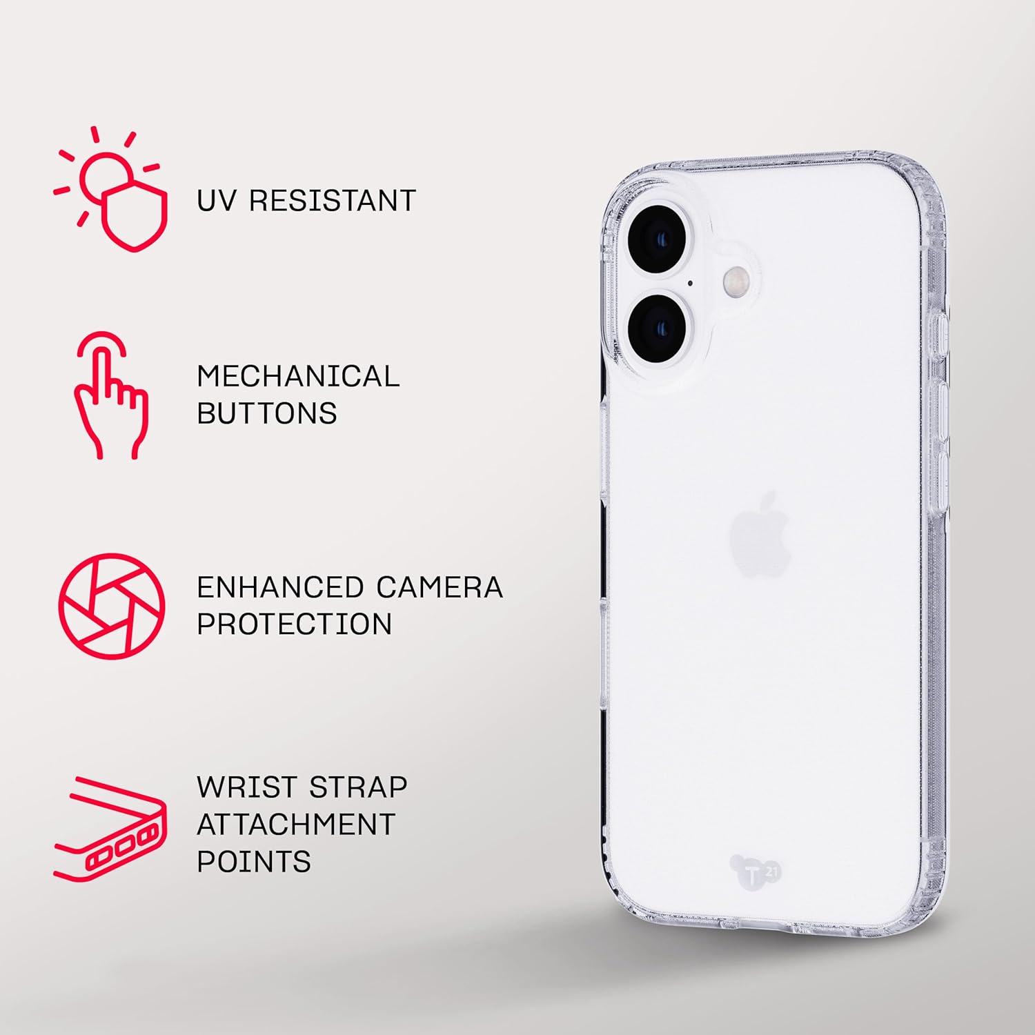 Tech21 EvoLite for iPhone 16 Ultra Thin - Impact Protection Case - in Clear